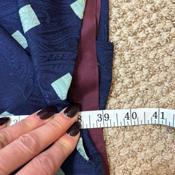 Vintage Richard Warren 100% Silk Textured Midi‎ Dress Short Sleeves Size 8 - Picture 13 of 16